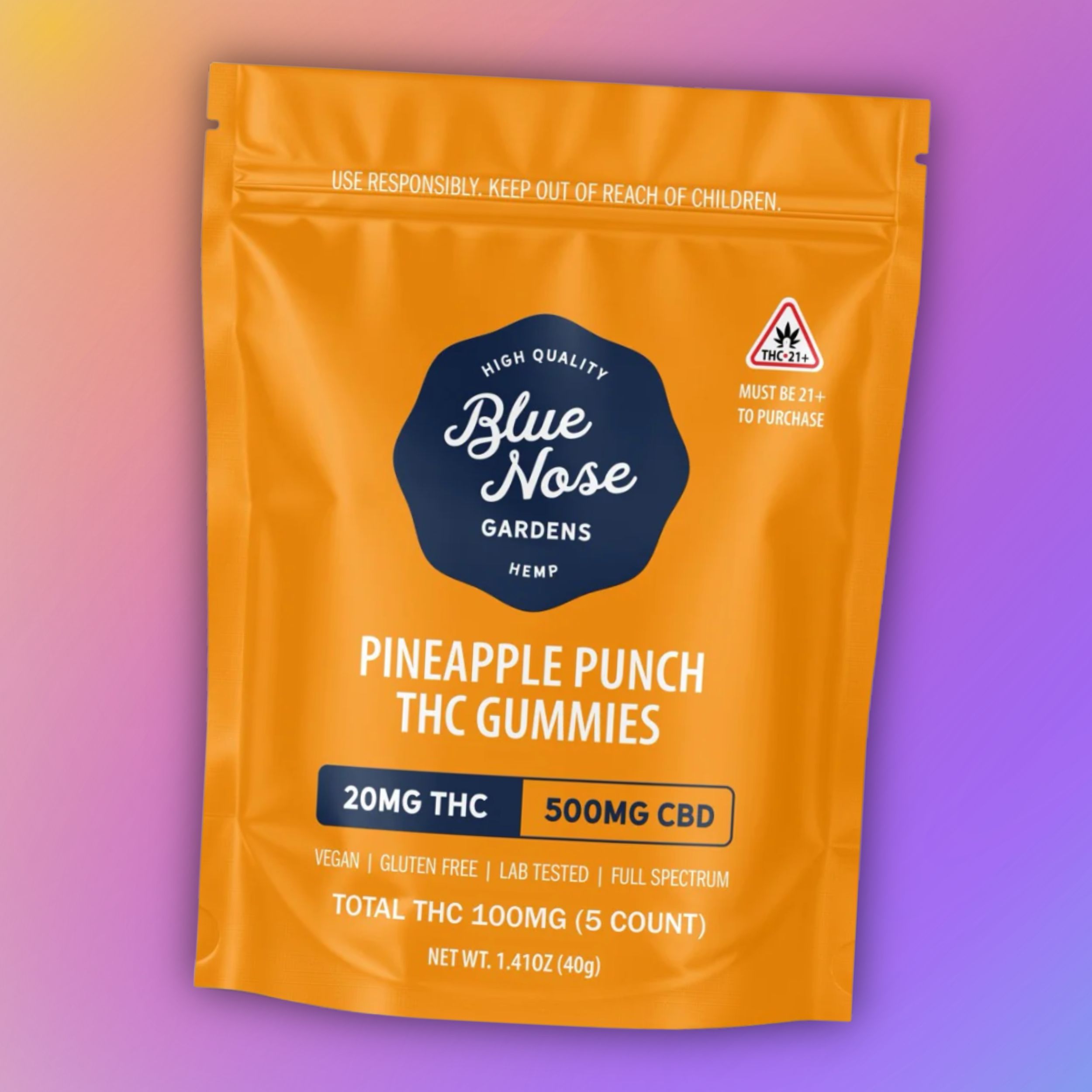 Blue Nose Gardens 20mg THC - Pineapple Punch